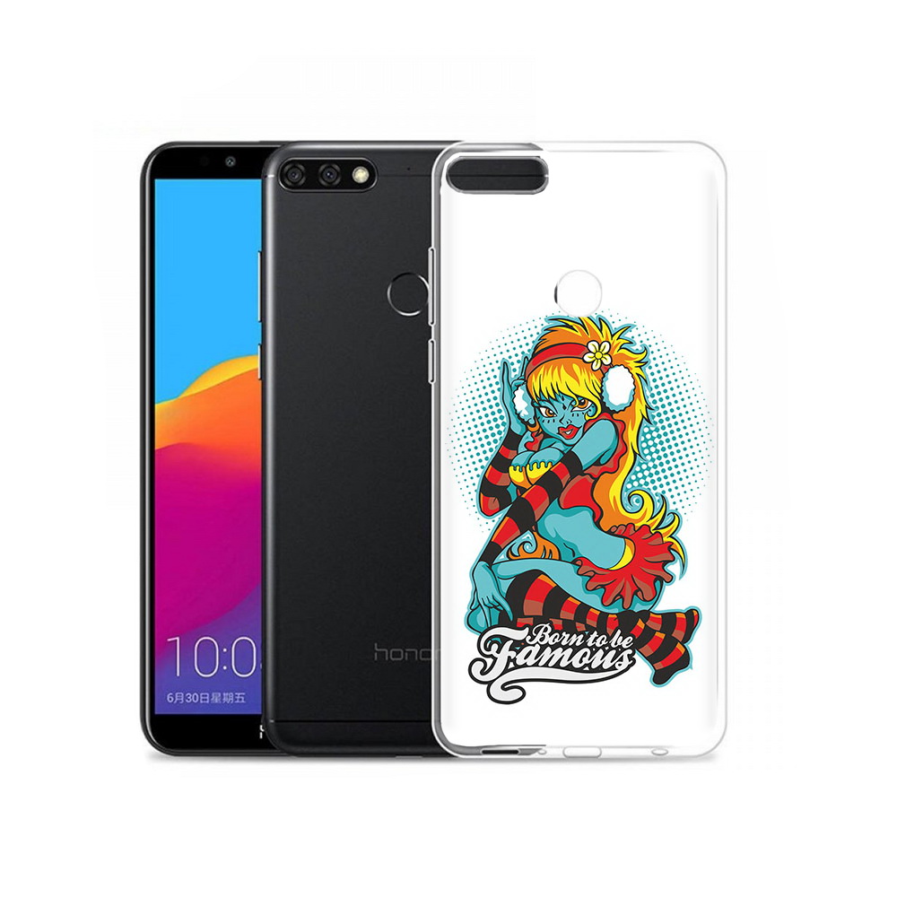 

Чехол MyPads Tocco для Honor 7C Pro нарисованная девушка в наушниках (PT113786.47.498), Прозрачный, Tocco