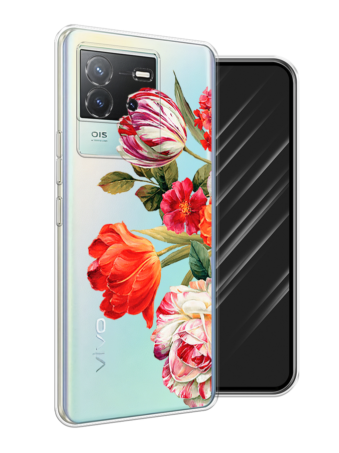 

Чехол Awog на Vivo T2 4G "Весенний букет", Красный;розовый;зеленый, 269550-1