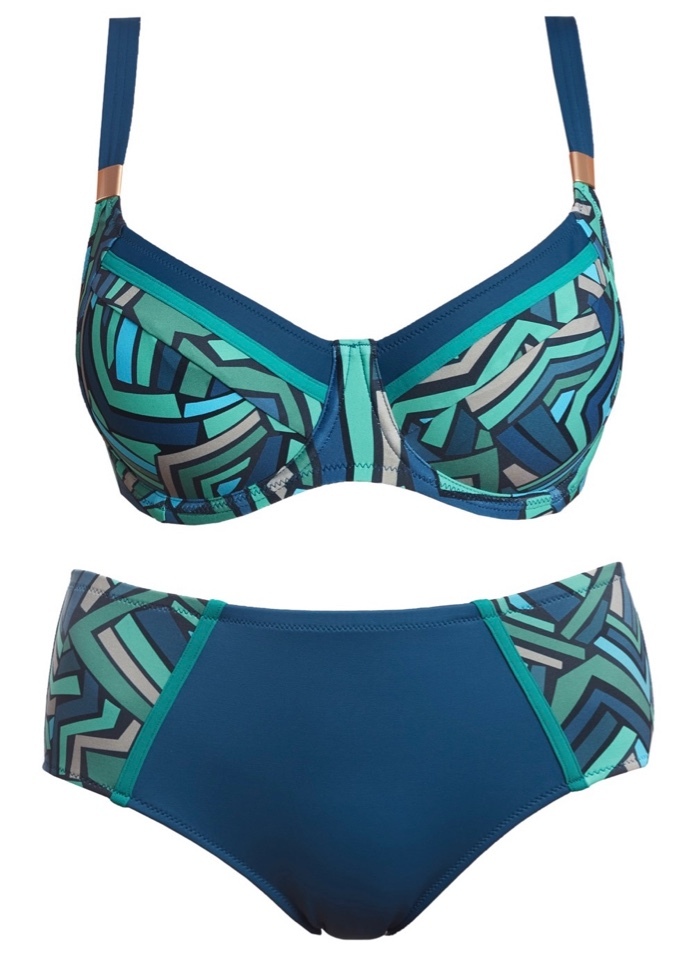 

Купальник раздельный женский Milavitsa 460212 бирюзовый 70G, 460212