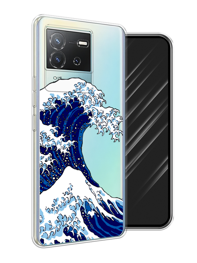 

Чехол Awog на Vivo T2 4G "Волна в Канагаве", Синий;белый, 269550-1