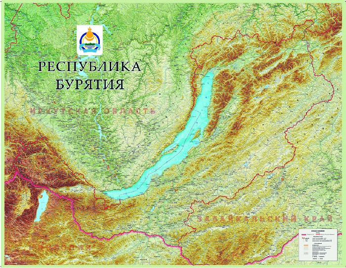 Карта бурятии подробная топографическая