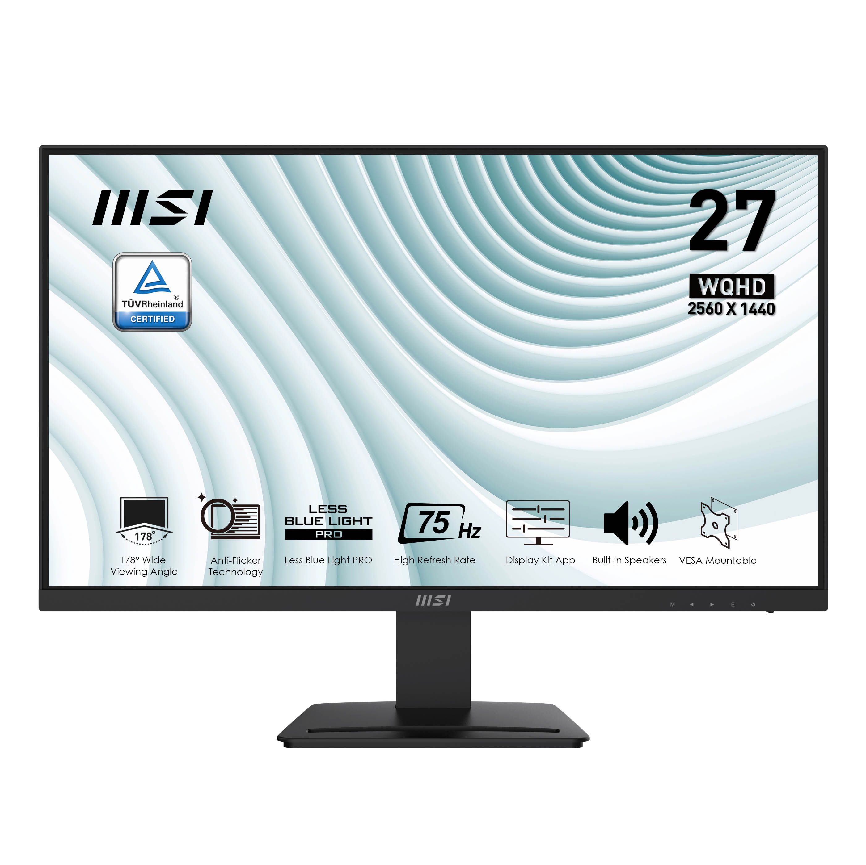 

27" Монитор MSI PRO MP273QV черный 75Hz 2560x1440 VA, PRO MP273QV