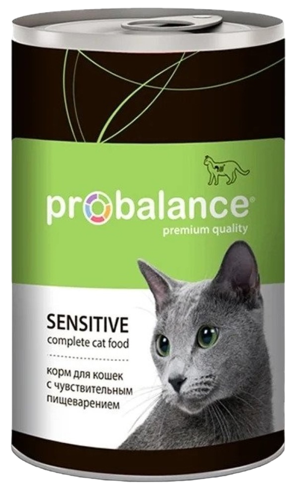 Консервы для кошек ProBalance Adult Sensitive с мясом, 12шт по 415г