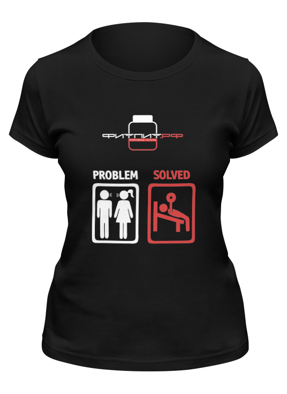 фото Футболка женская printio фитпит.рф - спортивное питание черная s