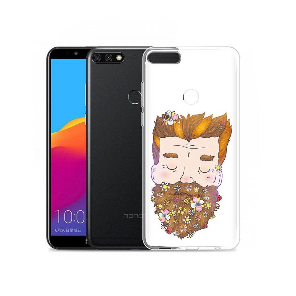 

Чехол MyPads Tocco для Honor 7C Pro мужчина с цветами в бороде (PT113786.47.489), Прозрачный, Tocco
