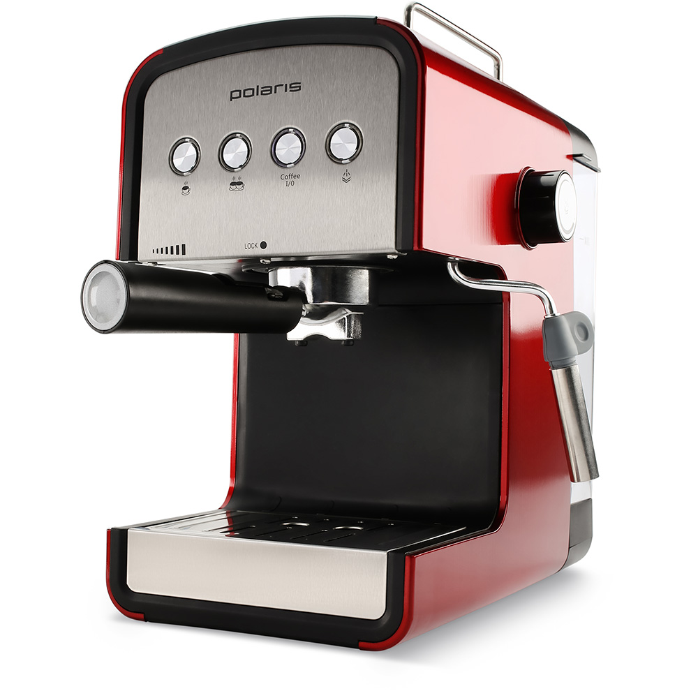 кофеварка blackton cm1008 красный Рожковая кофеварка POLARIS PCM 1516E красный