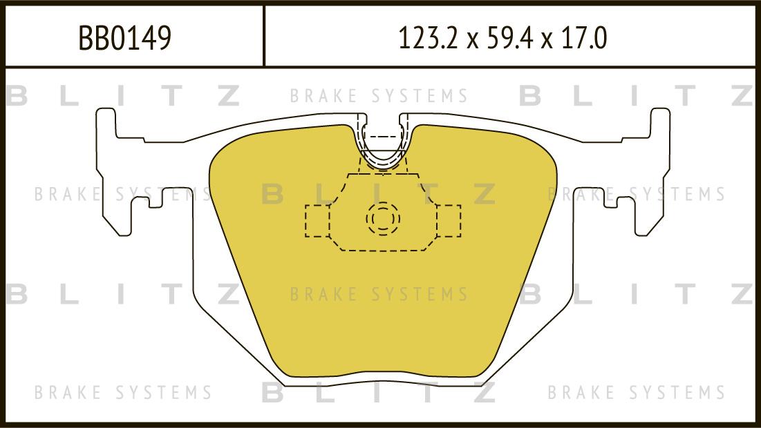 

Тормозные колодки BLITZ задние дисковые bb0149