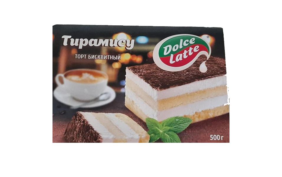 фото Торт dolce latte тирамису бисквитный замороженный 500 г