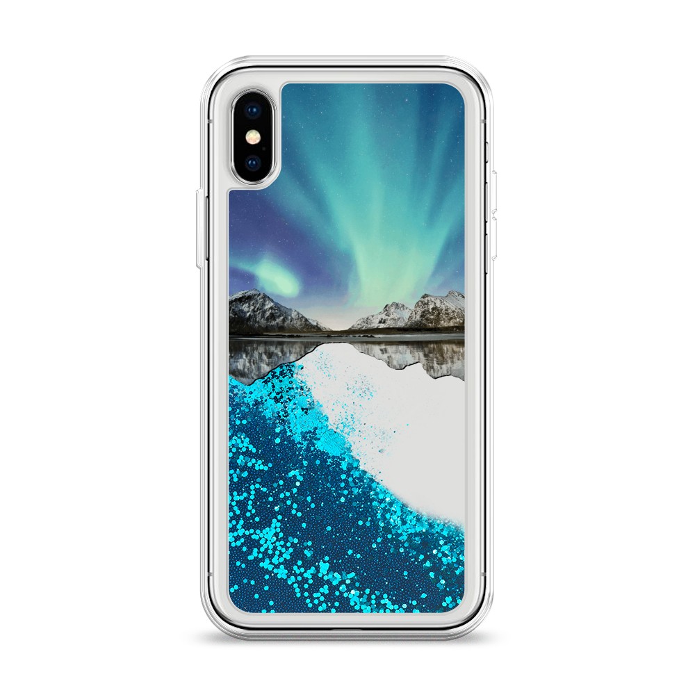 

Чехол Awog на Apple iPhone XS (10S) / Айфон XS (10S) "Горное озеро и сияние", Разноцветный, 11893-1