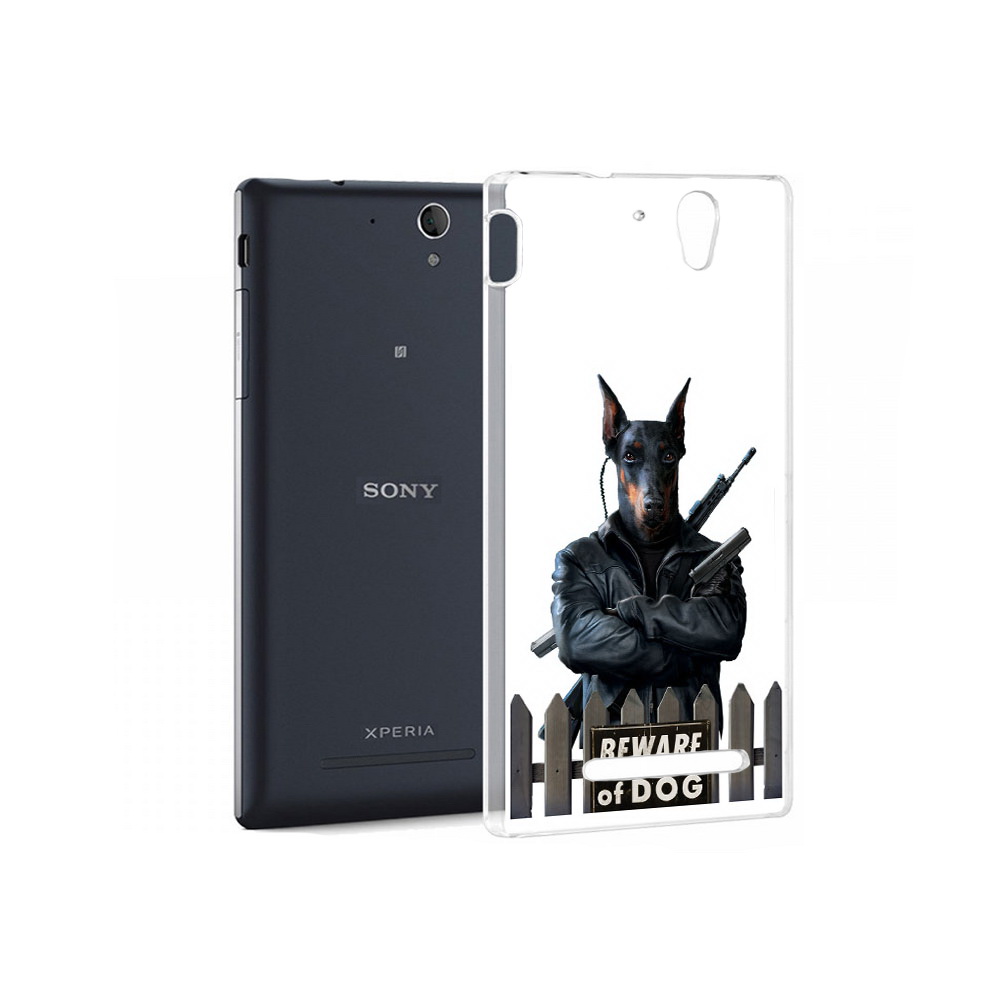 

Чехол MyPads Tocco для Sony Xperia C5 Ultra доберман (PT16261.253.332), Прозрачный, Tocco