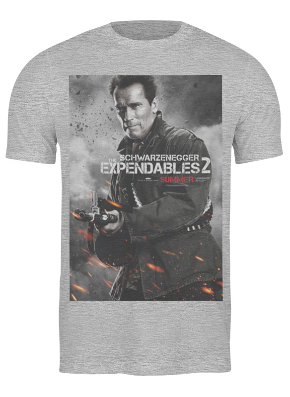 

Футболка мужская Printio Expendables ii shwarzenegger серая S, Серый, Expendables ii shwarzenegger