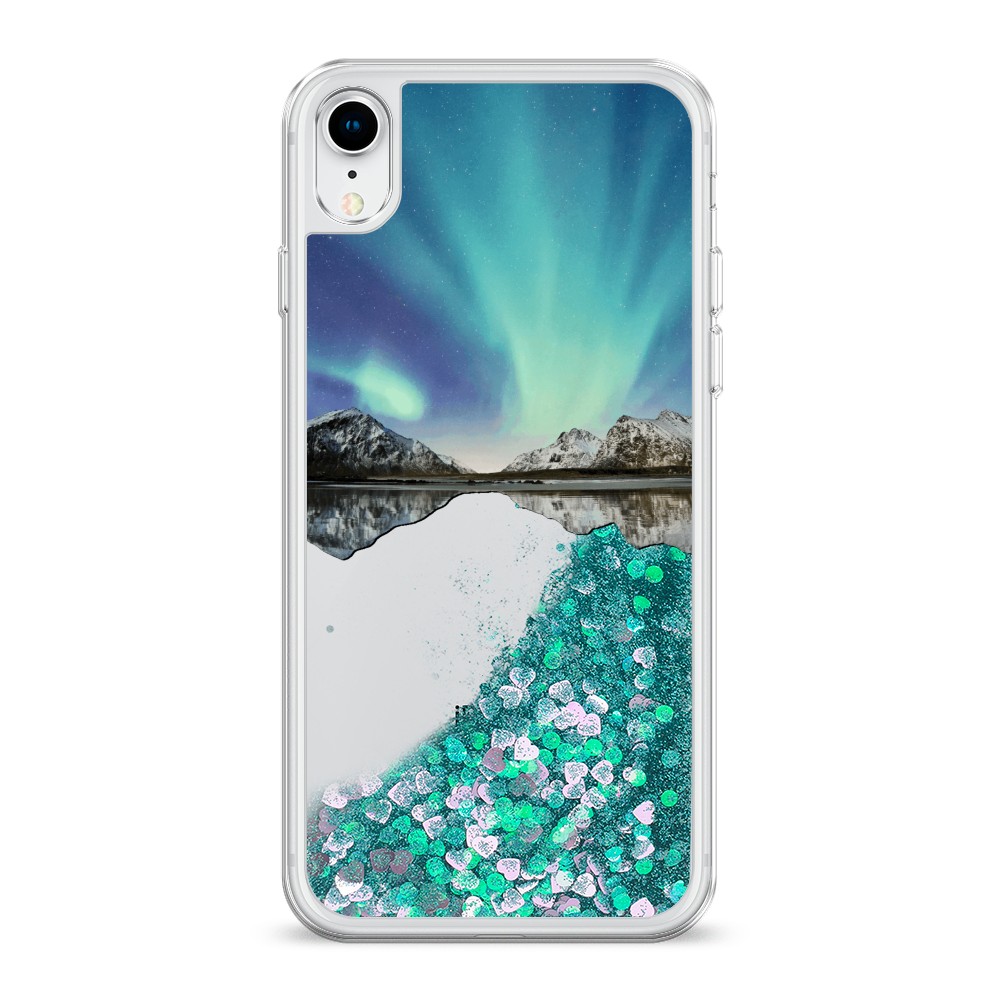 

Чехол Awog на Apple iPhone XR (10R) / Айфон XR (10R) "Горное озеро и сияние", Разноцветный, 12095-1