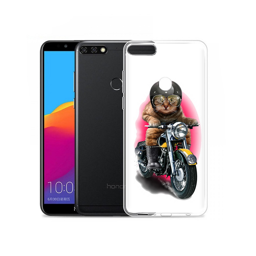 

Чехол MyPads Tocco для Honor 7C Pro мото-кот (PT113786.47.485), Прозрачный, Tocco