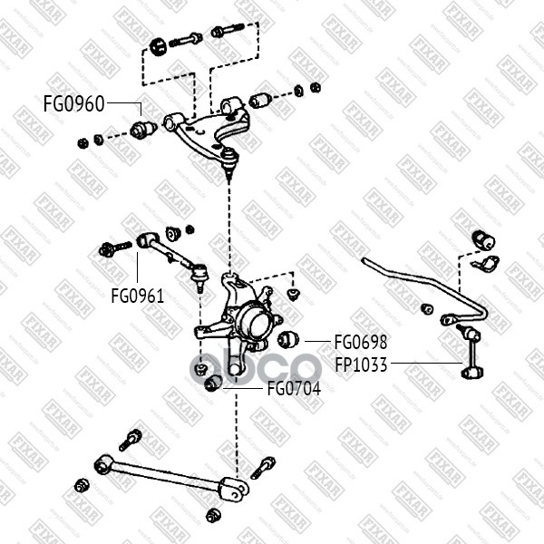 

FIXAR FG0704 Сайлентблок заднего рычага