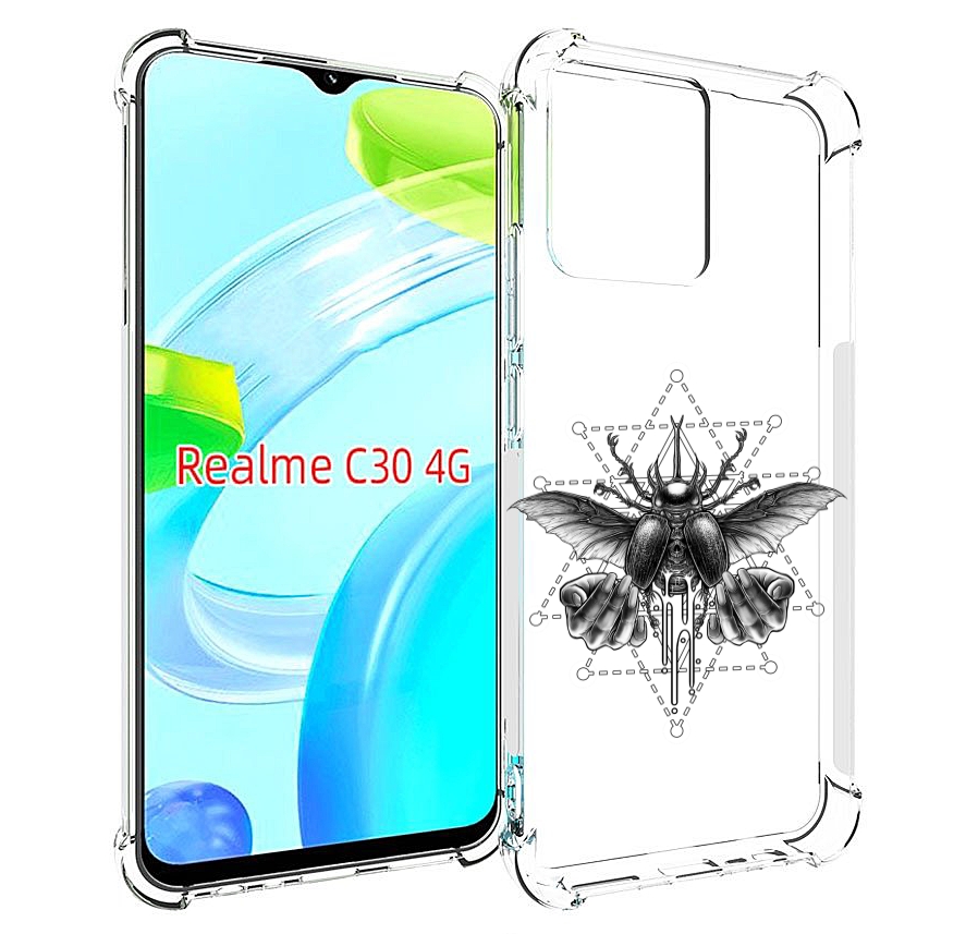 

Чехол MyPads скарабей для Realme C30 4G / Narzo 50i Prime, Прозрачный, Tocco