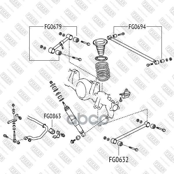 

FIXAR FG0694 Сайлентблок заднего рычага