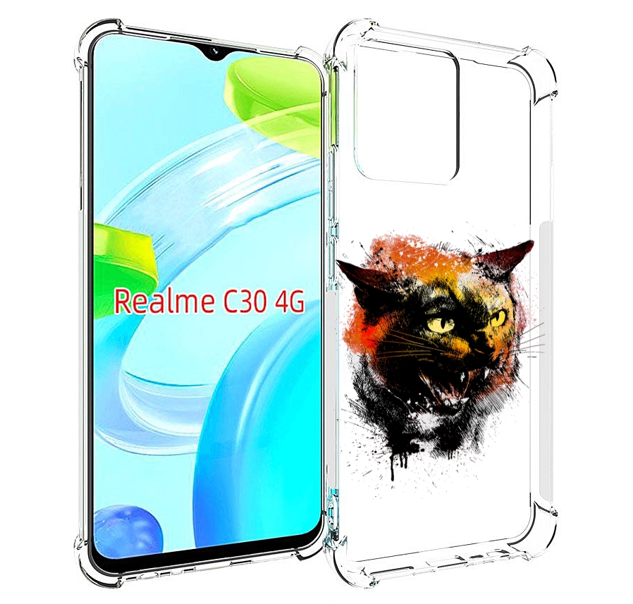 

Чехол MyPads сиамский кот для Realme C30 4G / Narzo 50i Prime, Прозрачный, Tocco