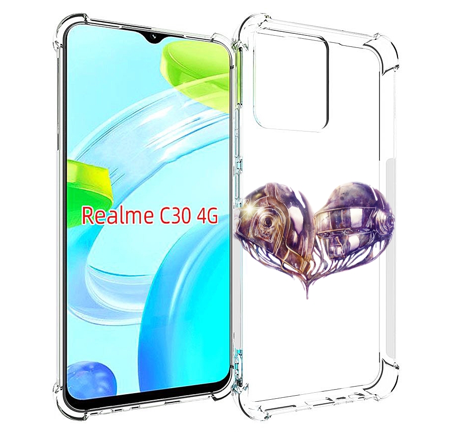 

Чехол MyPads сердце абстракция для Realme C30 4G / Narzo 50i Prime, Прозрачный, Tocco