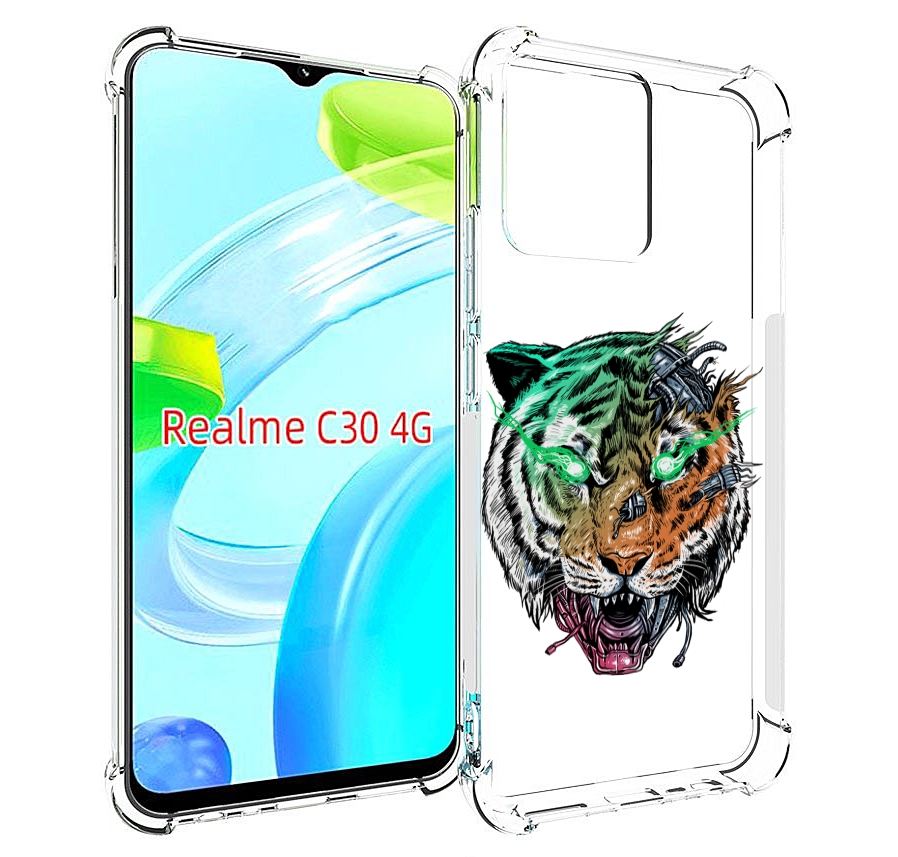 

Чехол MyPads робо-тигр для Realme C30 4G / Narzo 50i Prime, Прозрачный, Tocco