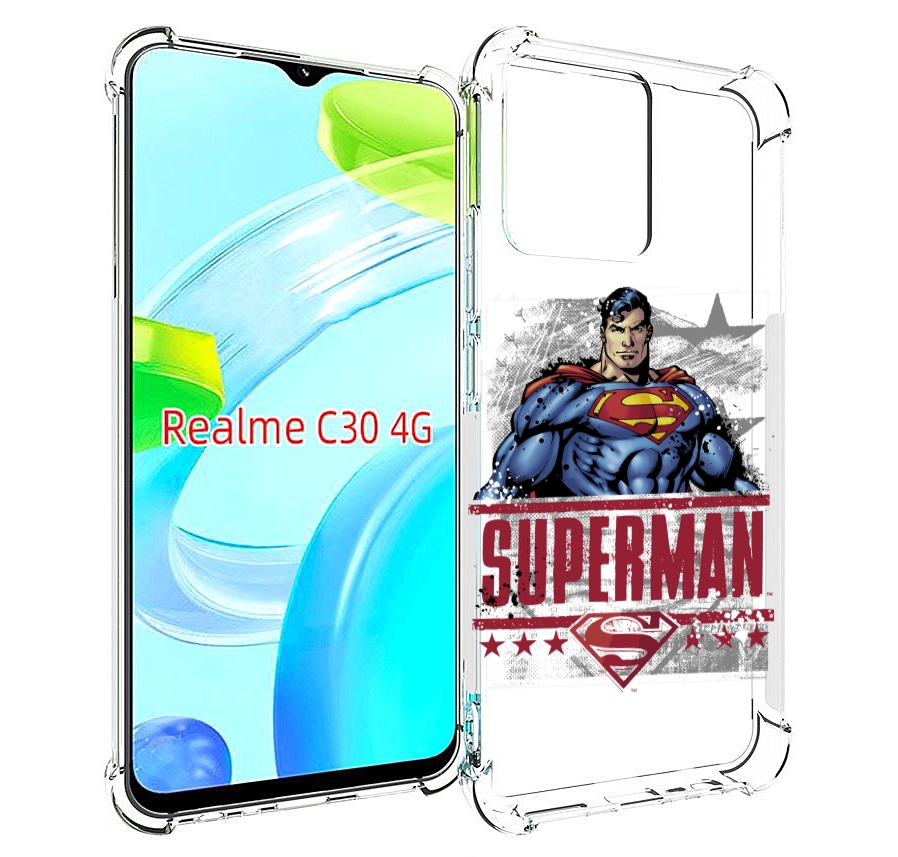 

Чехол MyPads рисунок супермен для Realme C30 4G / Narzo 50i Prime, Прозрачный, Tocco