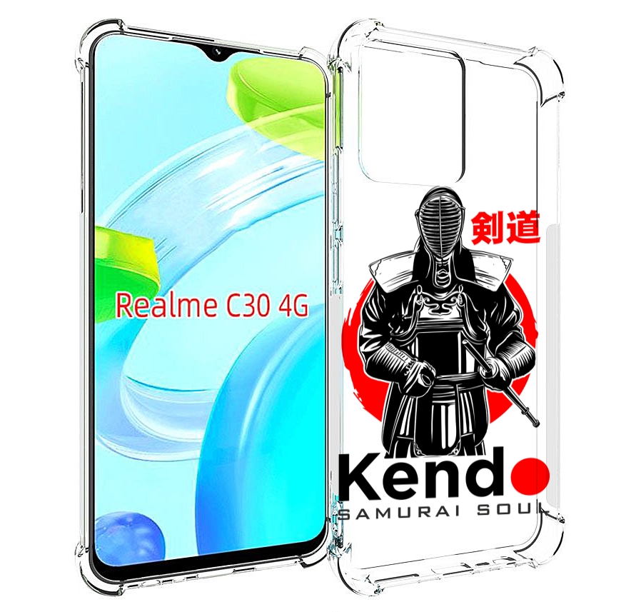 

Чехол MyPads рисованый самурай для Realme C30 4G / Narzo 50i Prime, Прозрачный, Tocco