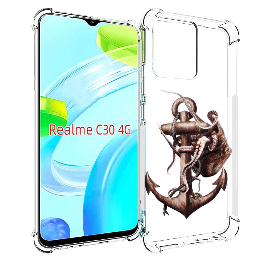 

Чехол MyPads ржавый якорь для Realme C30 4G / Narzo 50i Prime, Прозрачный, Tocco