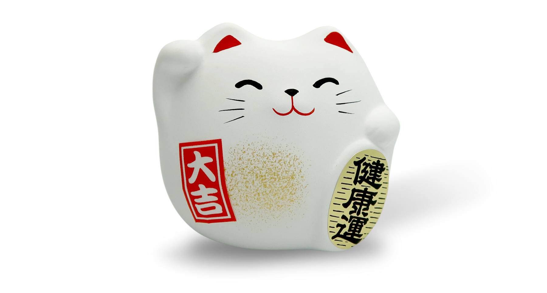 фото Сувенир манэки кот 5см, ручная работа, белый (made in japan), hatamoto japan, мк-02