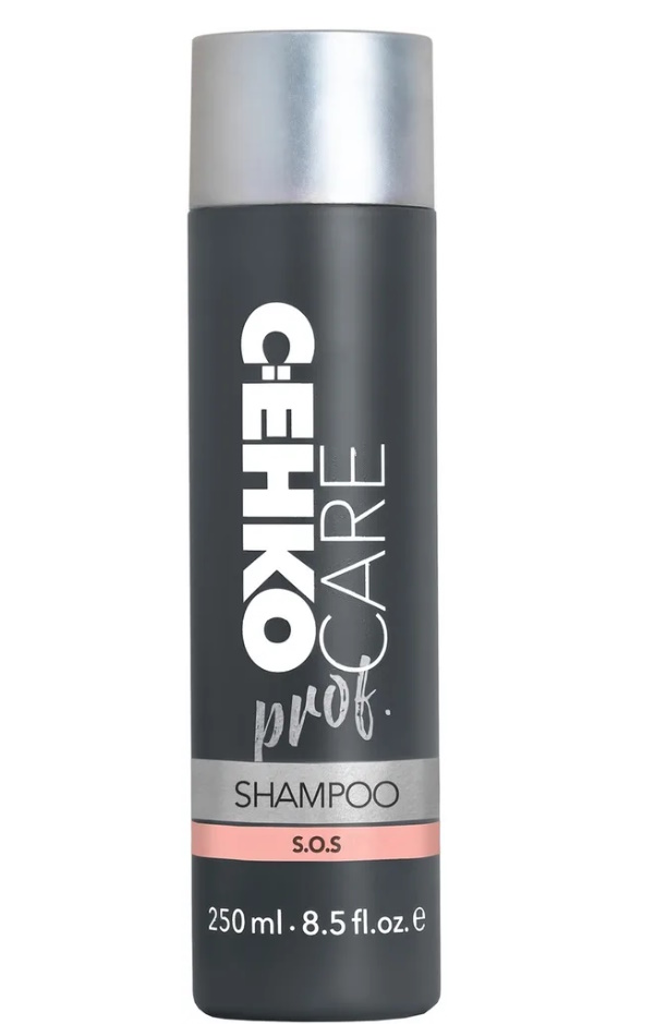 Шампунь C:EHKO CARE prof. S.O.S. для осветленных, обесцвеченных и вьющихся волос, 250 мл c ehko серебристо белый ополаскиватель 300