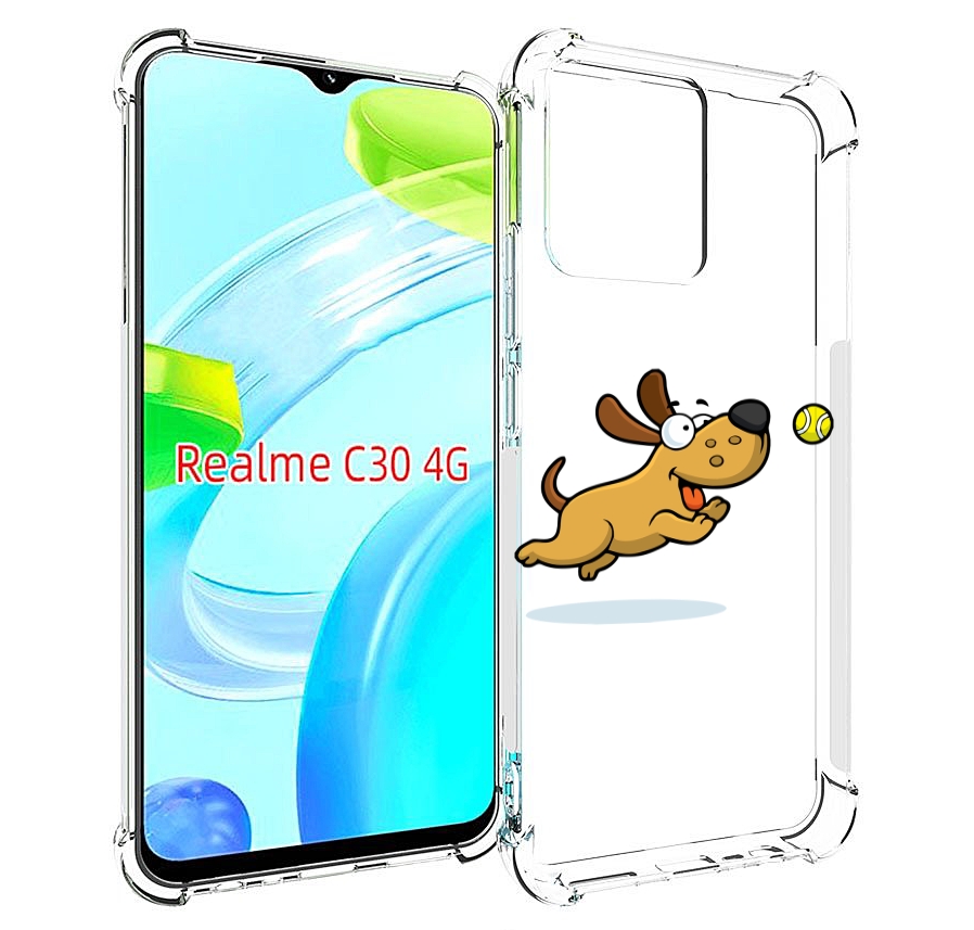 

Чехол MyPads пёсик для Realme C30 4G / Narzo 50i Prime, Прозрачный, Tocco