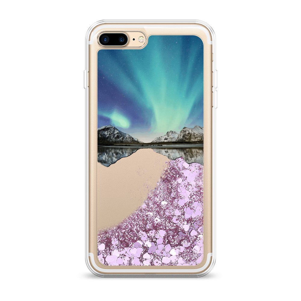 

Чехол Awog на Apple iPhone 8 Plus / Айфон 8 Plus "Горное озеро и сияние", 10994-1
