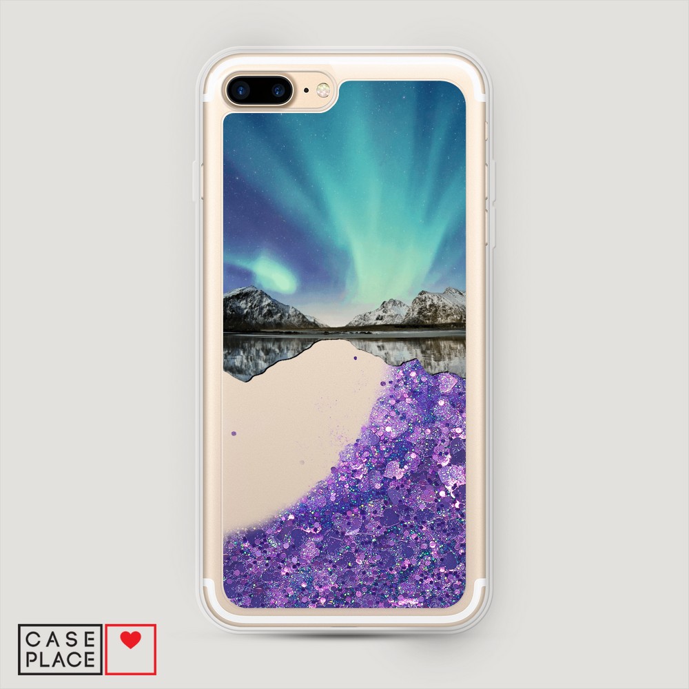 

Чехол Awog на Apple iPhone 8 Plus / Айфон 8 Plus "Горное озеро и сияние", Разноцветный, 10992-1