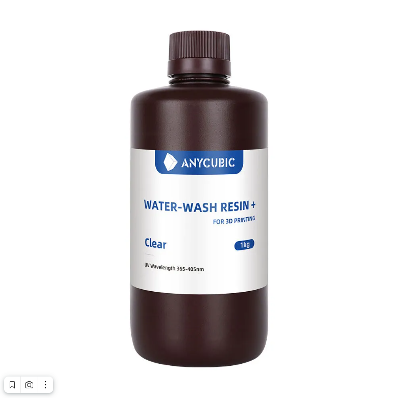 Фотополимерная смола Anycubic Washable Resin+, прозрачная (1 кг)