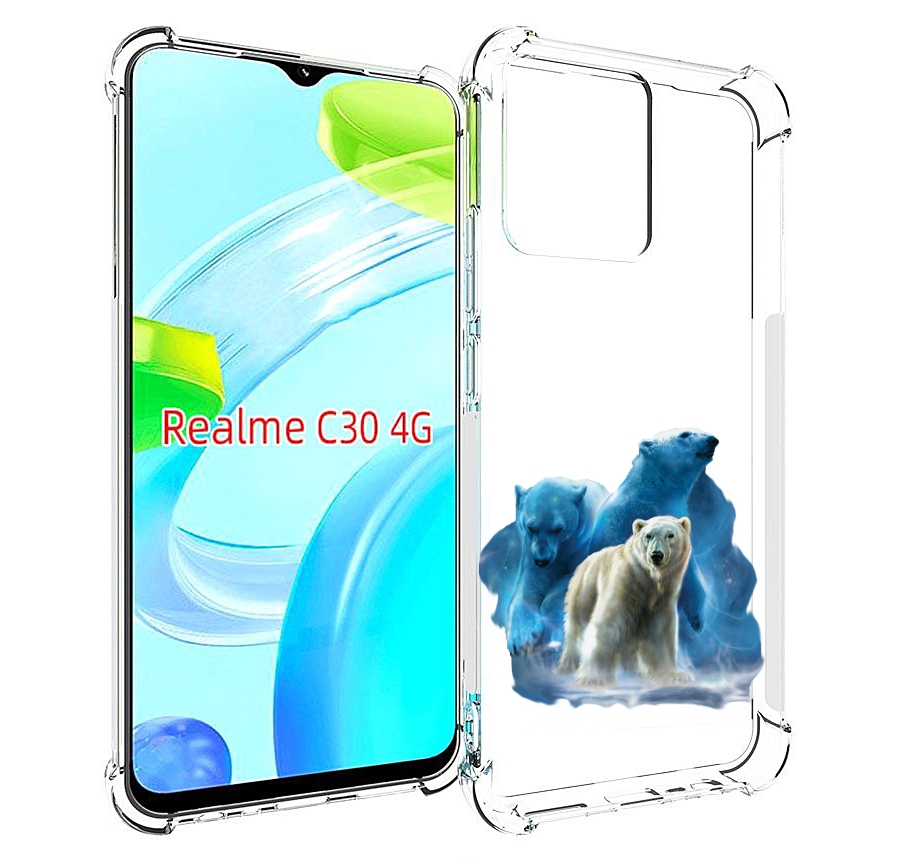 

Чехол MyPads полярный медведь для Realme C30 4G / Narzo 50i Prime, Прозрачный, Tocco
