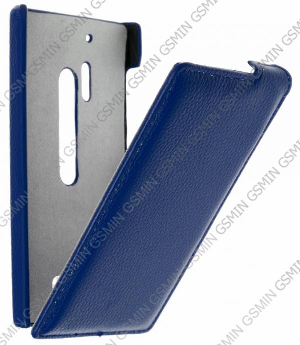 фото Кожаный чехол для nokia lumia 928 art case (синий)