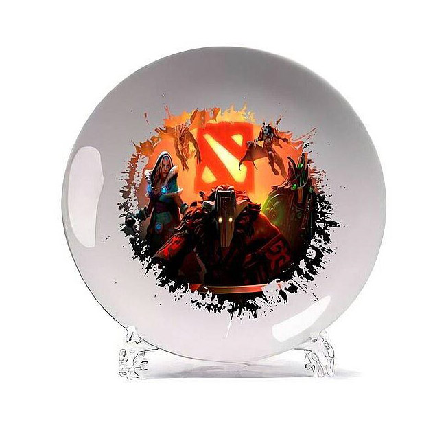 

Тарелка CoolPodarok Dota2 Дота (лого на фоне воды)