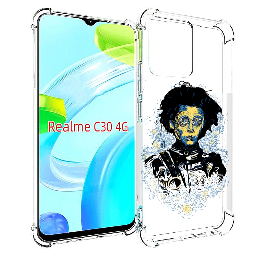 

Чехол MyPads парень черно-белый абстракция для Realme C30 4G / Narzo 50i Prime, Прозрачный, Tocco