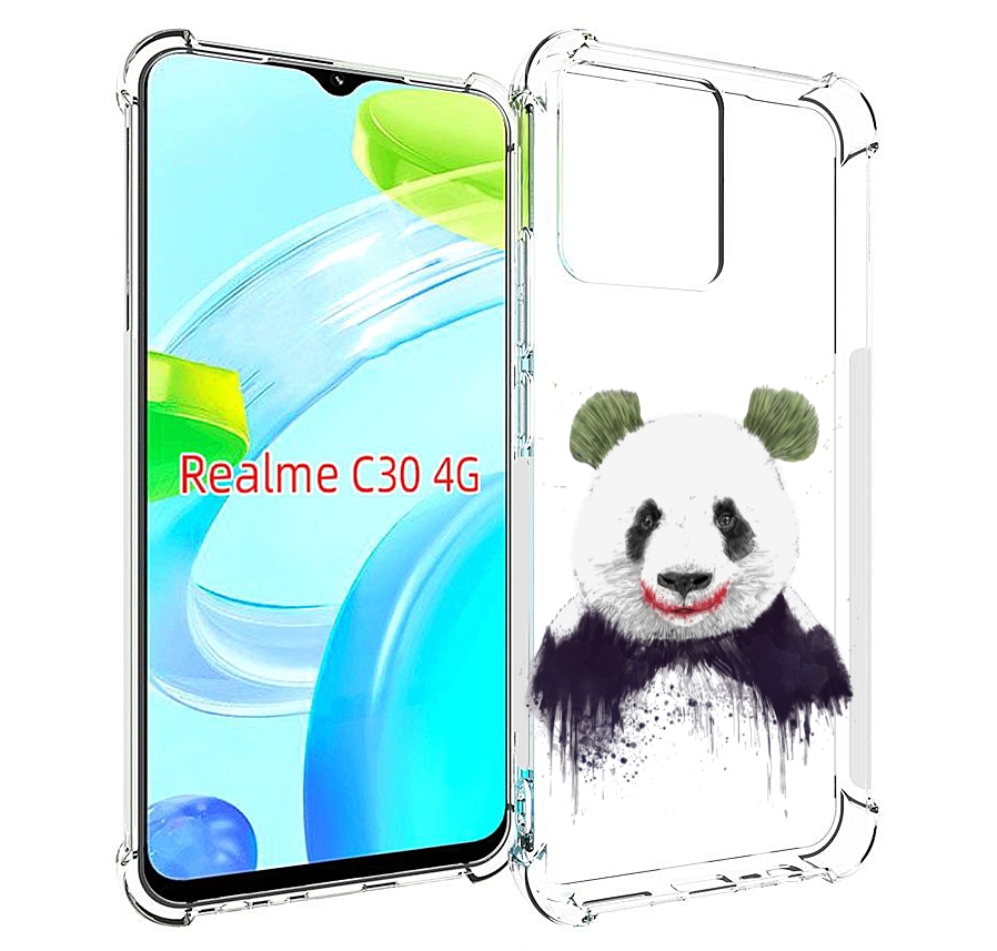 

Чехол MyPads панда джокер для Realme C30 4G / Narzo 50i Prime, Прозрачный, Tocco