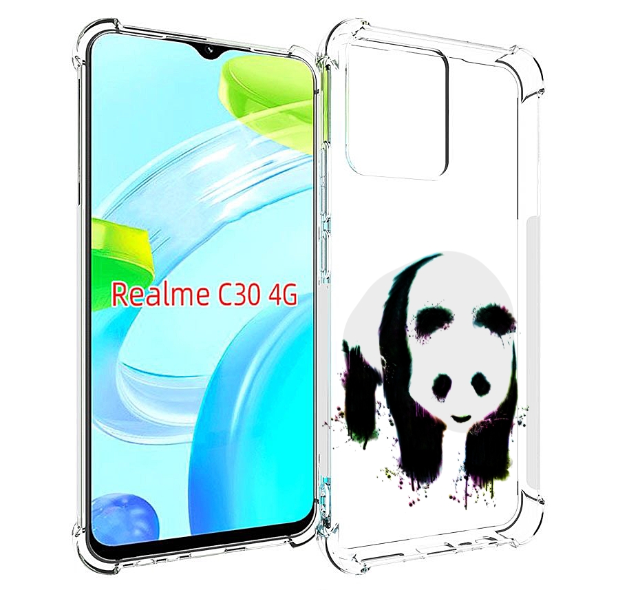 

Чехол MyPads панда в акварели для Realme C30 4G / Narzo 50i Prime, Прозрачный, Tocco