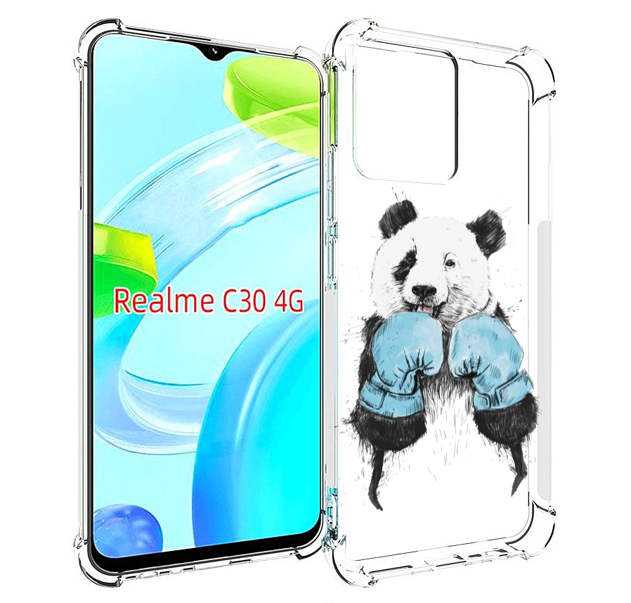 

Чехол MyPads панда боксер для Realme C30 4G / Narzo 50i Prime, Прозрачный, Tocco