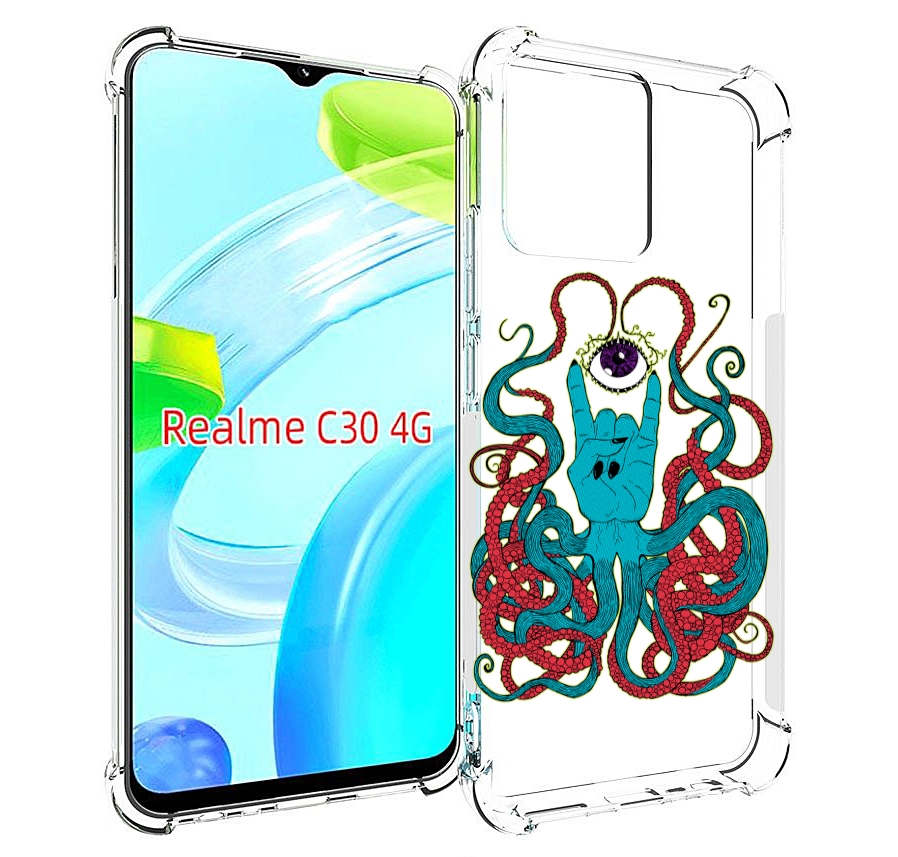 

Чехол MyPads осьминог-рука абстракция для Realme C30 4G / Narzo 50i Prime, Прозрачный, Tocco
