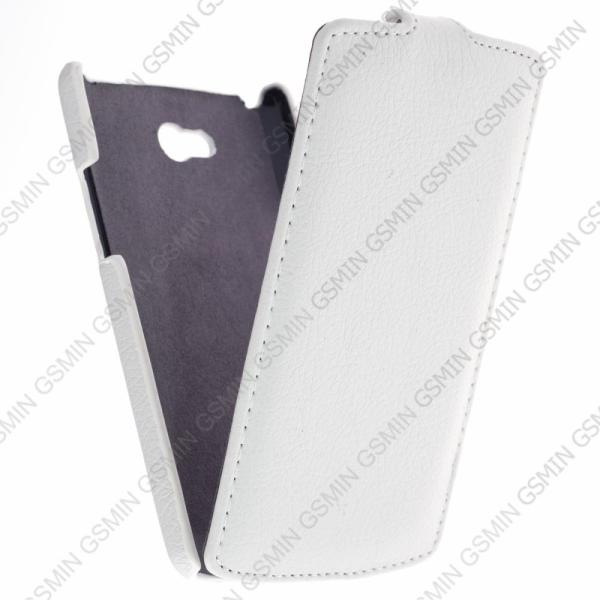 фото Кожаный чехол для lg l80 art case (белый)