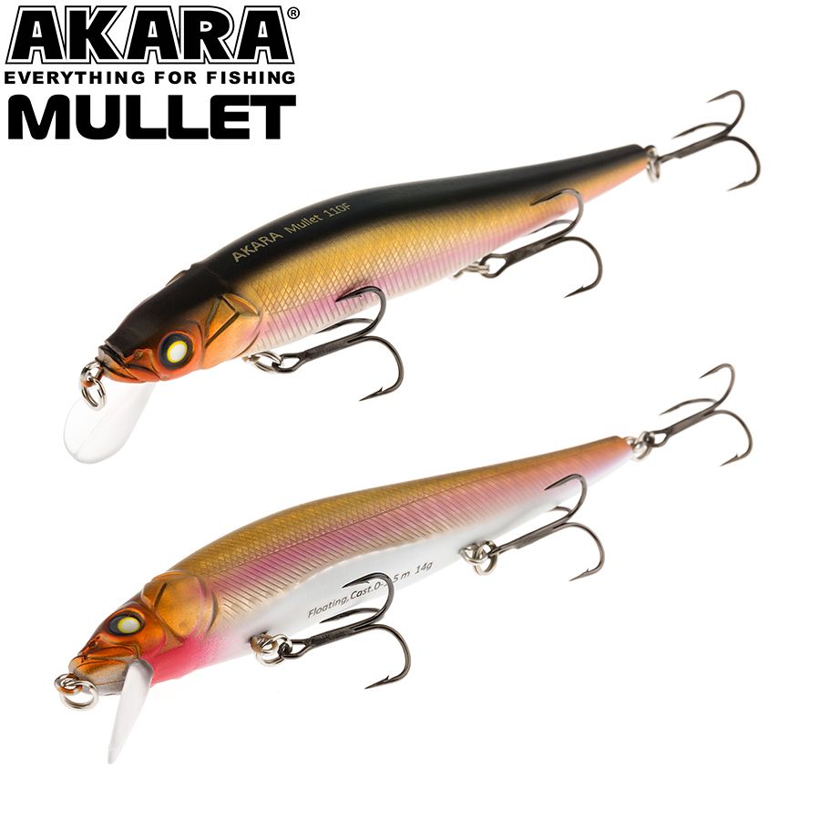 

Воблер Akara Mullet 110F 14 гр 1/2 oz 4,3 in A211, Разноцветный, Mullet