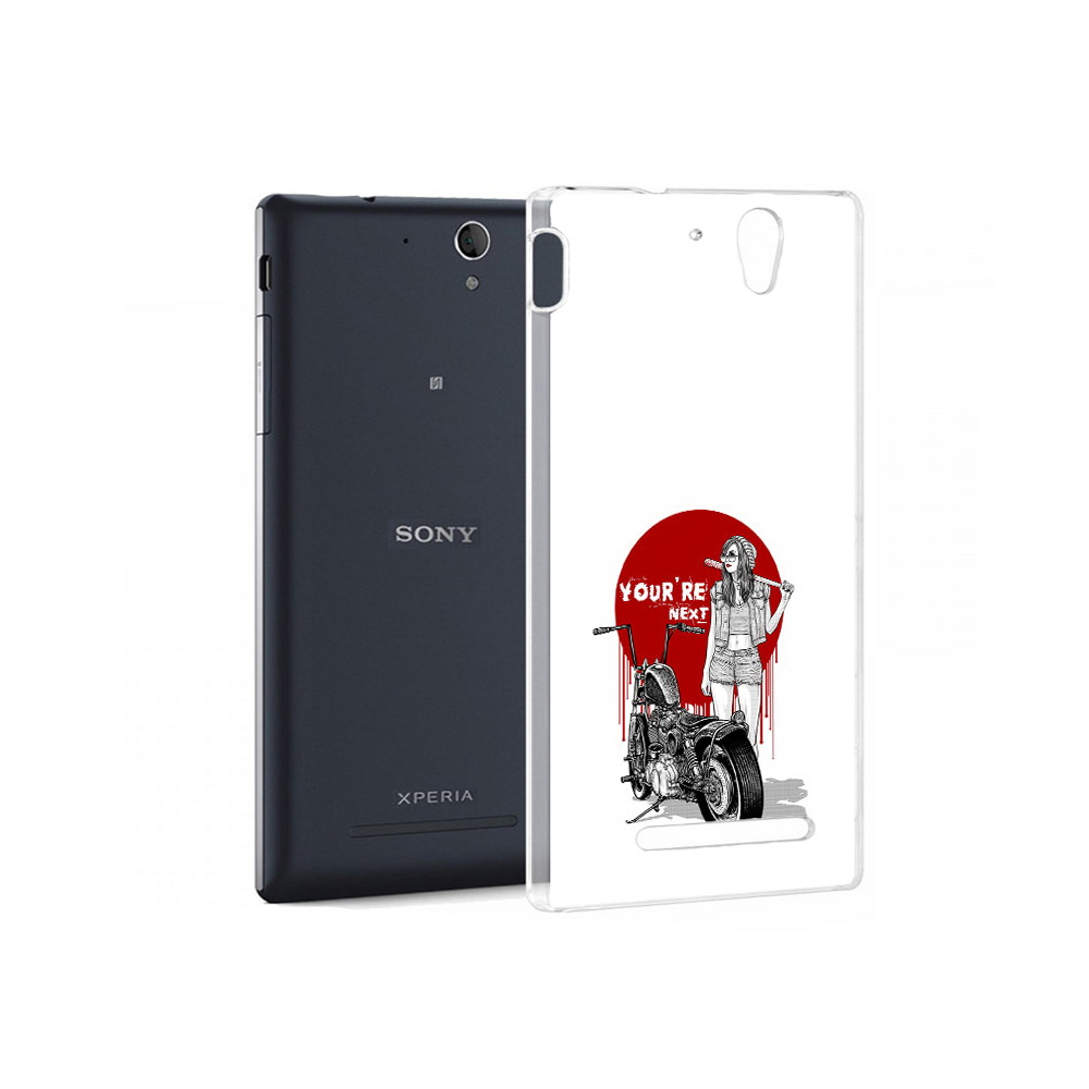 Чехол MyPads Tocco для Sony Xperia C5 Ultra девушка с мотоциклом (PT16261.253.315)