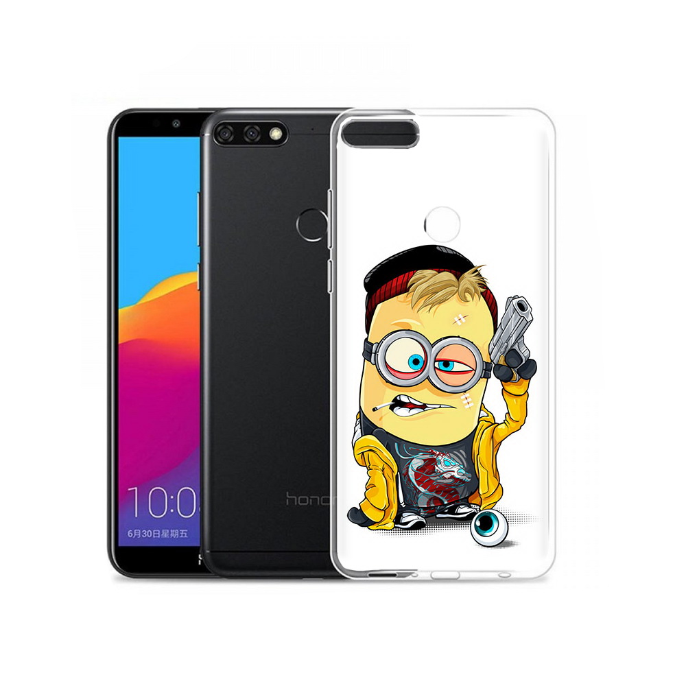 

Чехол MyPads Tocco для Honor 7C Pro миньон бандит (PT113786.47.475), Прозрачный, Tocco