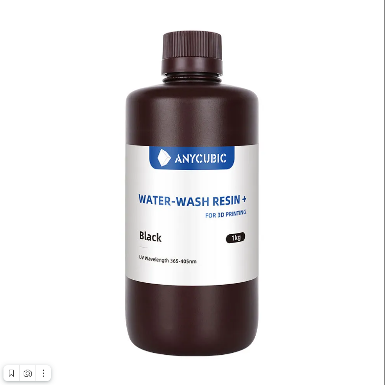 Фотополимерная смола Anycubic Washable Resin+ черная (1 кг)