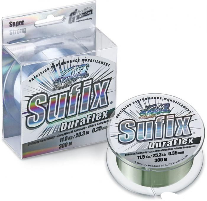 Леска монофильная Sufix Duraflex 0,33 мм, 100 м, 10,8 кг, прозрачный