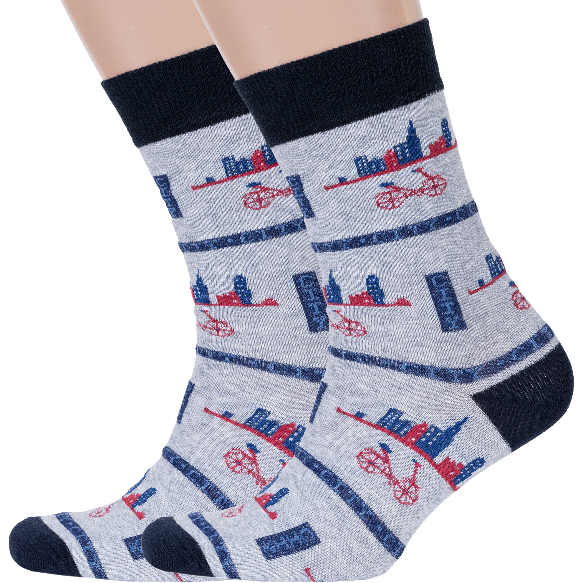 

Комплект носков мужских Красная Ветка 2-С-1358 серых 29, 2 пары, Серый, 2-С-1358