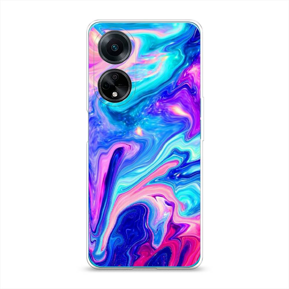 

Силиконовый чехол "Потеки краски" на Oppo A98, Разноцветный