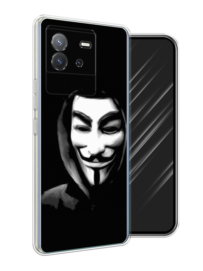 

Чехол Awog на Vivo T2 4G "Анонимус", Черный;серый;белый, 269550-1