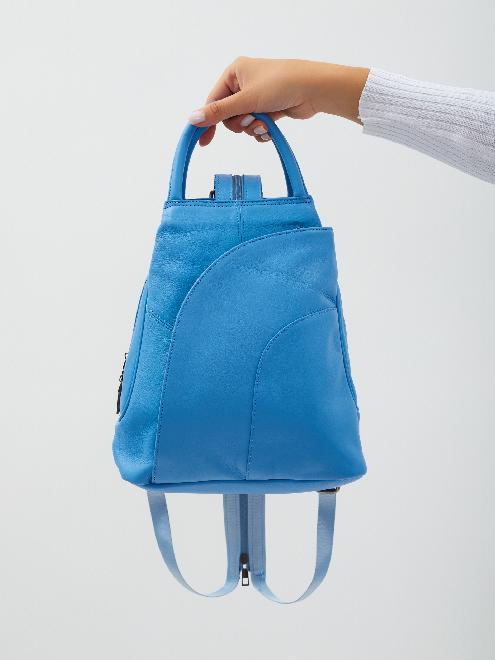 Рюкзак женский PouchMan 9217 голубой, 17х3х36 см